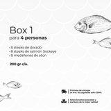 BOX 1: Dorado, Salmón y Atún para 4 personas