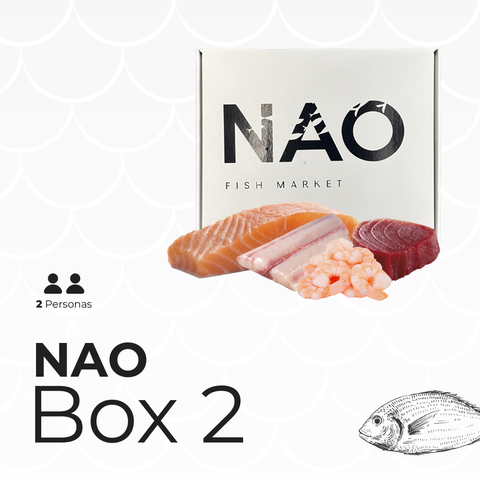 Box 2: Dorado, Salmón, Atún, Camarón para 2 personas